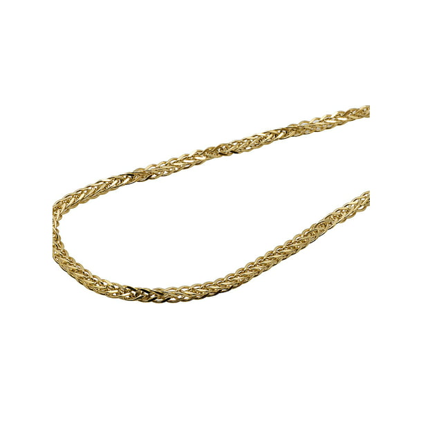 Real 10kt Yellow Gold 24" Inch Palm Chain Necklace 3mm Men women 